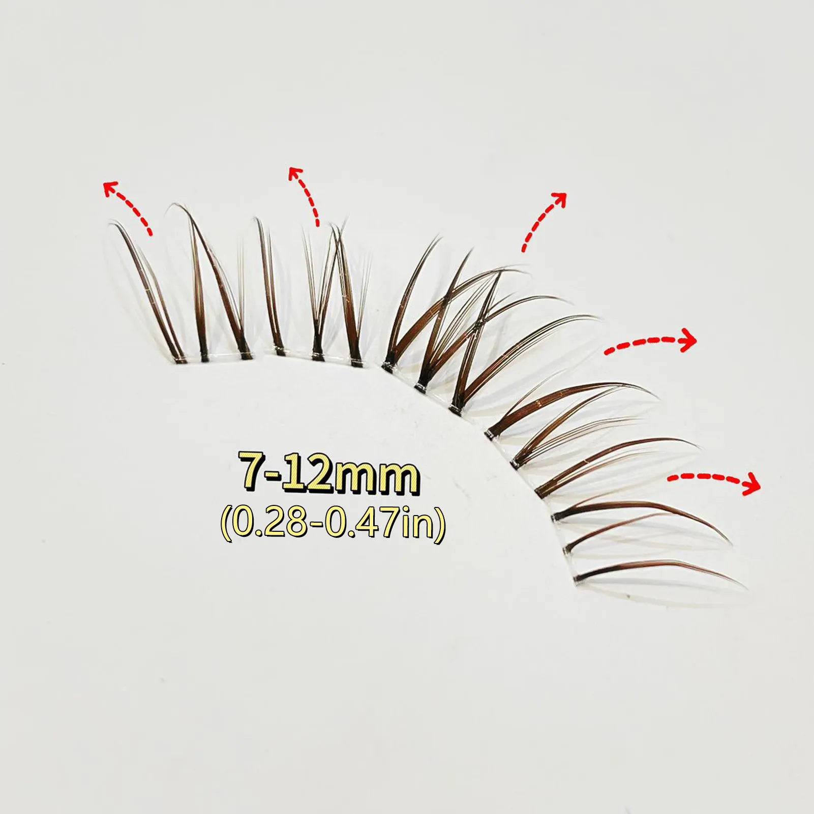 3/10 Rows Sweet Brown False Eyelashes Natural Whispy Fluffy Air Manga Korean Style Fake Eyelash Extensions Perfect Eye Makeup