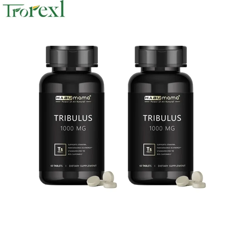 Ανδρικό συμπλήρωμα ενίσχυσης Tribulus Terrestris Pills High Purity που ενισχύει την ενεργειακή αντοχή και ταχεία δράση 60 ταμπλέτες