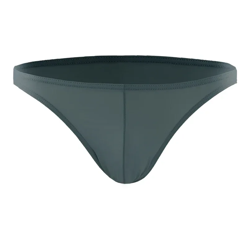 Summer Men's Breathable Ice Silk Underwear - Thin Style, Sexy Low-Waist Tight Fit, Seamless Small Triangle Bottom