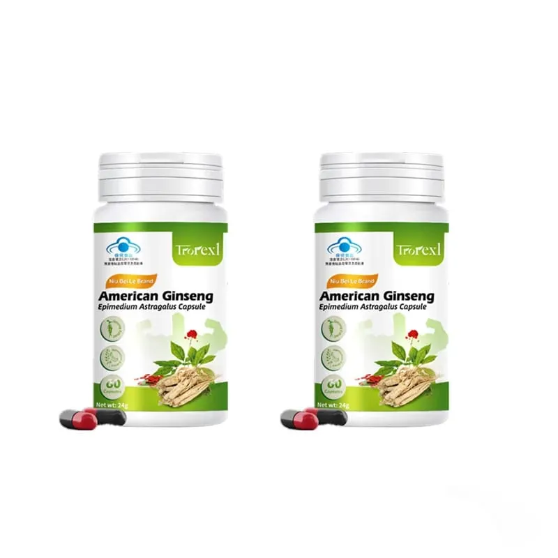 Natural Epimedium Ginseng Supplements for Male Enhancing Stamina Strength and Endurance Men Health Enlargent Capsules