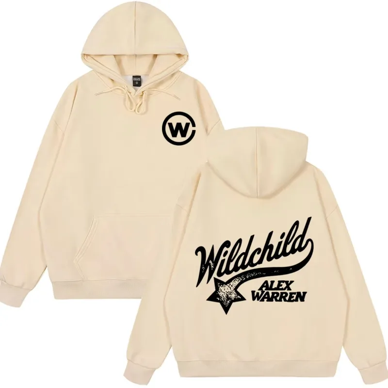 Alex Warren álbum Wild Child Tour 2026 Merch Sudadera con capucha hombres mujeres moda Vintage sudaderas de manga larga suéter suelto de gran tamaño — image 5