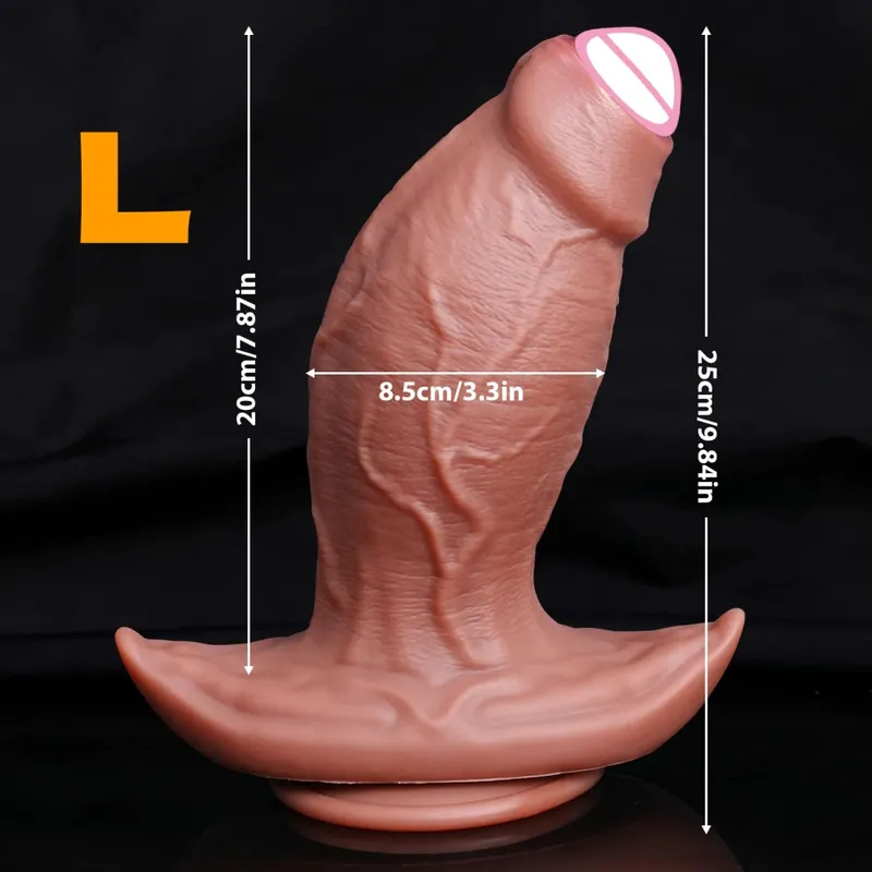 Ρεαλιστικό παχύ Dildo μαλακό πέος σιλικόνης ανδρικά γεννητικά όργανα Βεντούζα κολπικού αυνανισμού Big Dick Woman Πρωκτικό βύσμα Παιχνίδια σεξ για ενήλικες — image 9