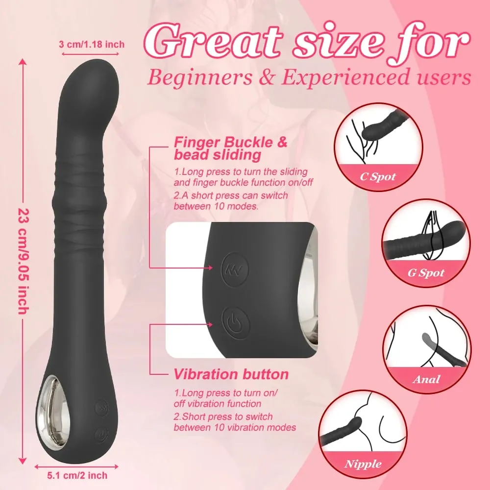 Swing G Spot Dildo Vibrator נשים דגדגן ממריץ רטט טלסקופי אנאלי באט פלאג נקבה דחף צעצועי מין למבוגרים — image 4