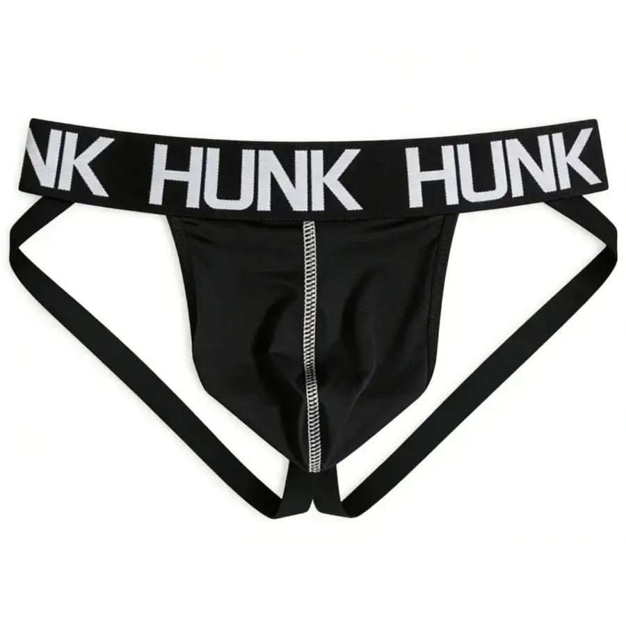 Men's HUNK Athletic Jockstrap Performance Jock Thong Moisture-Wicking Breathable Low-Rise Training Underwear Backless G-String — image 5