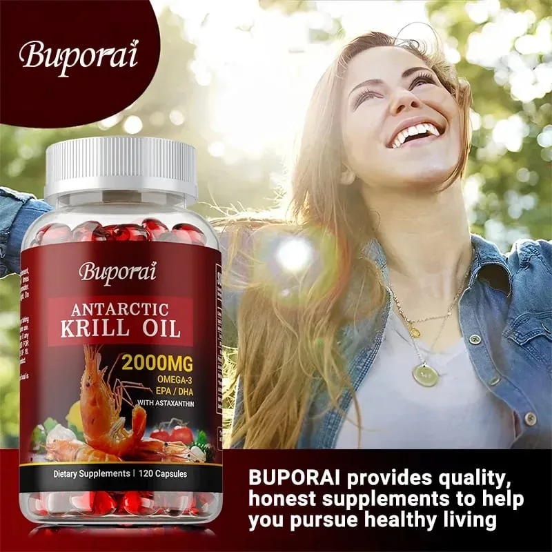 Antarctic Krill Oil 2000MG - Contains Astaxanthin Promotes Brain and Heart Health Antioxidant Metabolism and Boosts Immunity — image 6