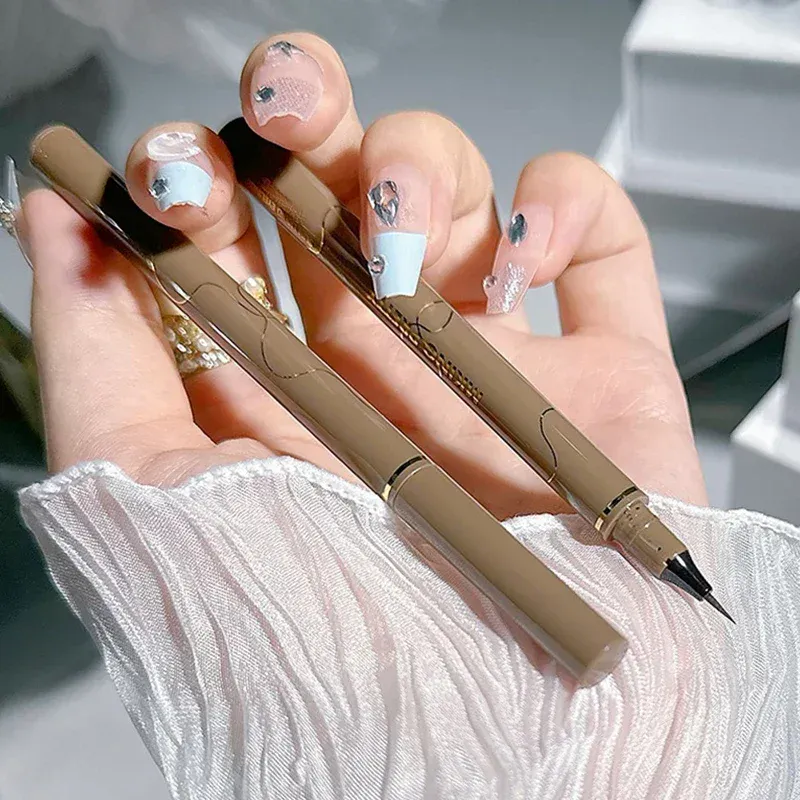 Black Brown Waterproof Quick-drying Liquid Eyeliner Ultra-fine Matte Long-lasting Silkworm Eye Liner Pencil Eye Makeup Gifts — image 5