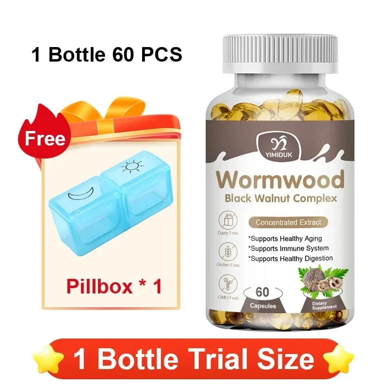 High Potency Parasite Cleanse Capsules Wormwood Black Walnut Sinusuportahan ang Intestinal Cleansing Detox at Gut Health para sa mga Matanda