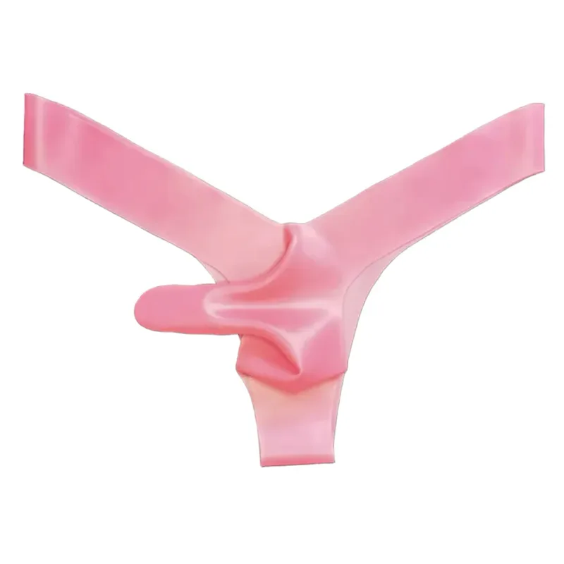 Mens Latex Foam Soft G-strings Sexy Lingerie Underwear Rubber Elephant Nose Pouch Thongs Man Sheer Exotic Panties — image 9