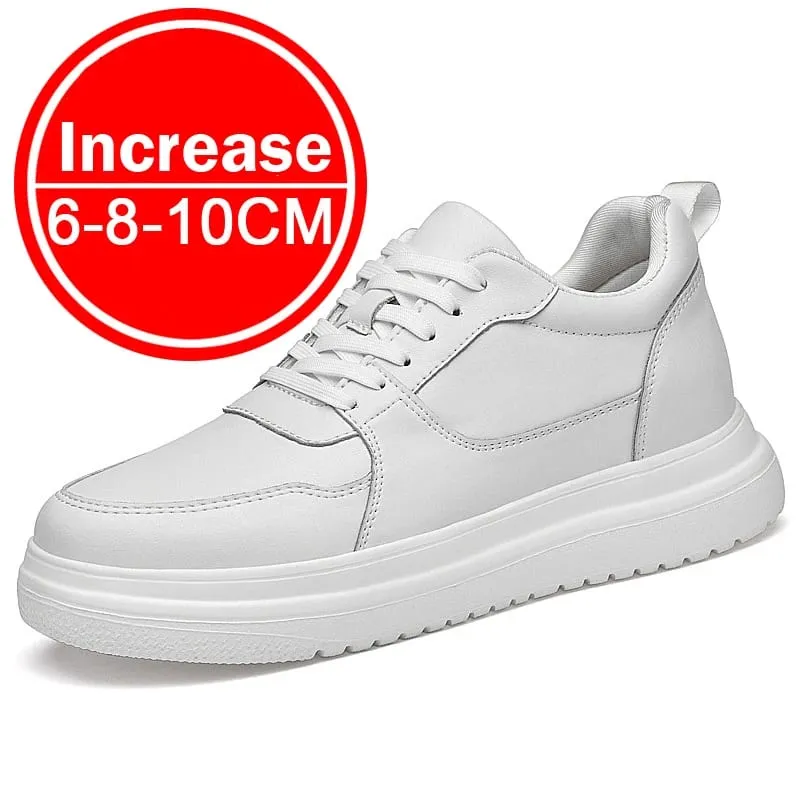 Plus Size37-46 Ανυψωτικά Αθλητικά Παπούτσια Ανδρικά Παπούτσια Ανελκυστήρας Ύψος Αύξηση Πάτος 8cm Λευκά Μαύρα Ψηλότερα Παπούτσια Ανδρικά αθλητικά παπούτσια Leisure Μόδα