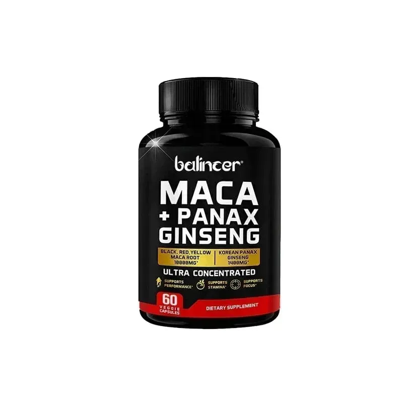 Κάψουλες Maca & Ginseng 10000mg (Κίτρινο+Κόκκινο+Μαύρο) Εκχύλισμα Δύναμη Αντοχή Μυϊκή Μάζα Ενέργεια & Μυϊκή Υποστήριξη — image 8