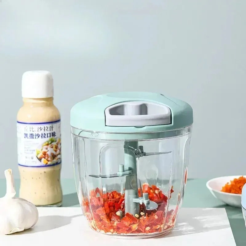 Crusher Vegetable Onion Cutter Kitchen Cooking Accessories 500/900ML Manual Meat Mincer Garlic Chopper Rotate GarlicPress