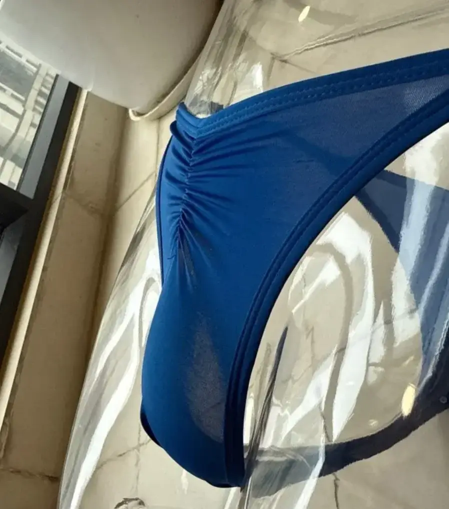 Men's Casual Ruched Thong 1 Piece, Ultra-Thin Breathable Cool Soft Everyday Men Underwear High Slit Sexy Cool Men's Underwear — image 5