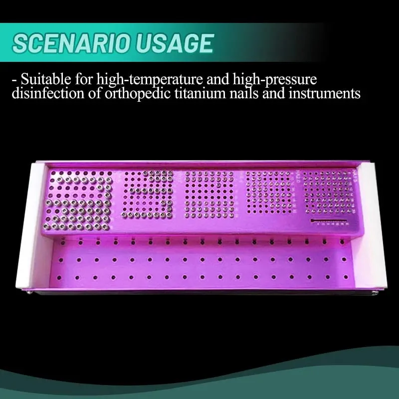 Pet Screw Box Κουτί αποστείρωσης από κράμα αλουμινίου Ορθοπεδικό βιδωτό όργανο αποστείρωσης κουτί αποθήκευσης Θήκη，Εργαλεία μακιγιάζ