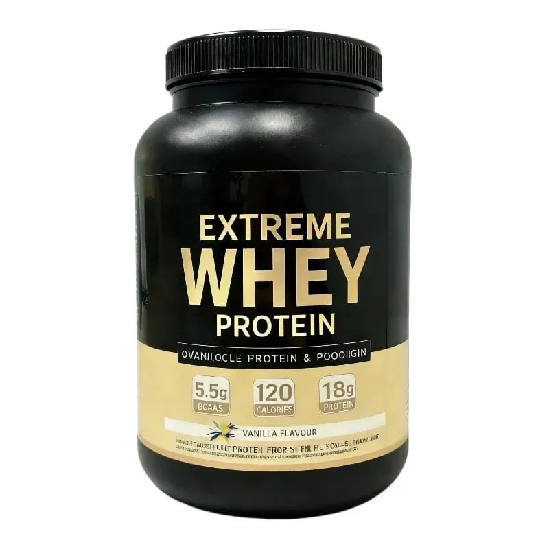 Whey Protein Powder White Mass Gainer Muscle Supplement Muscle Growth Sport Health Support for Gym Vanilla Flavor 1000g