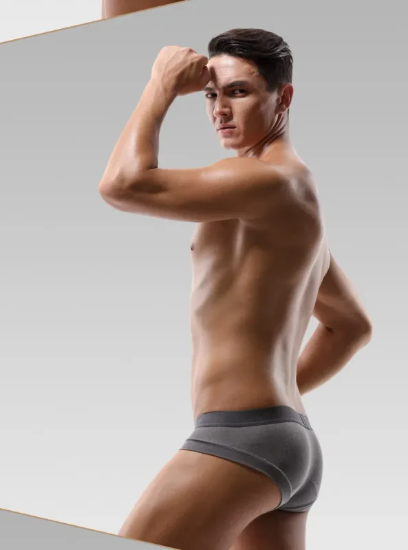 Men's Underwear, Men's Briefs, U-Shaped Pouch, Modal Breathable Summer Youth White Low-Waist Briefs — image 9