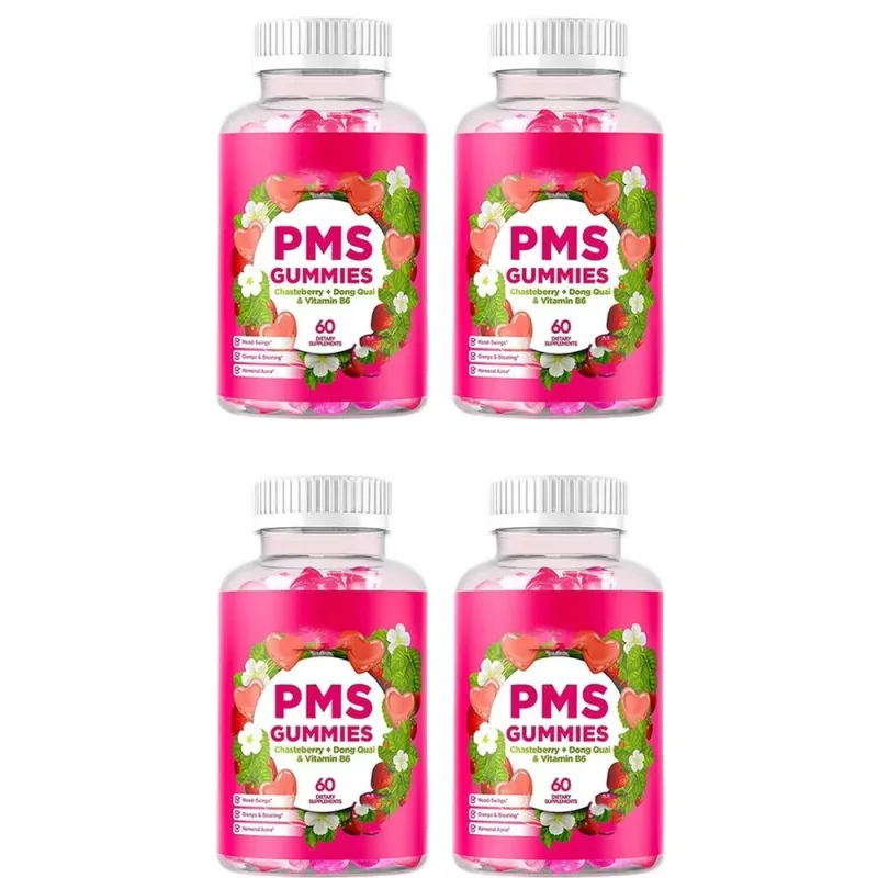 PMS Support Gummies with Chasteberry Vitex Dong Quai Vitamin B6 & Lemon Balm for Women's Monthly Wellness & Mood 60 Gummies — image 10