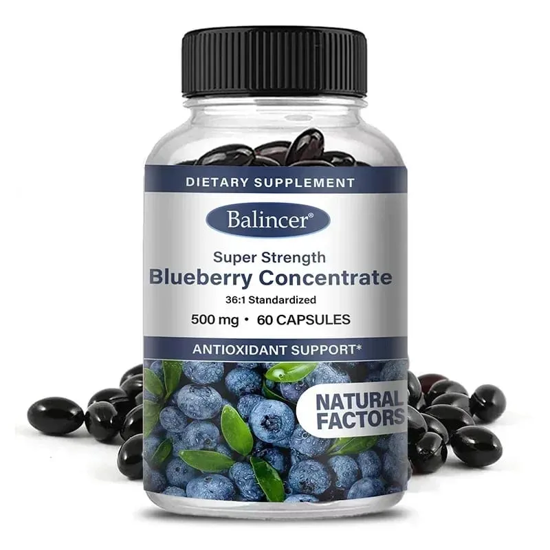 Supersterkte Bosbessenconcentraat 500 mg capsules 120 softgels Ooggezondheid Vitaminen Antioxidant Gezond zichtsupplement — image 8
