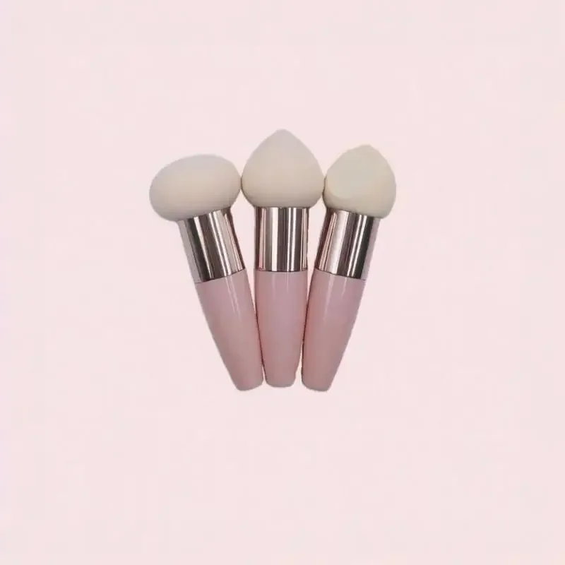 (.) 3 יחידות מברשות איפור ראש פטריות לנשים קרן יופי אבקת ספוג פאף עם ידית כלי קוסמטי בצורת חלקה — image 9