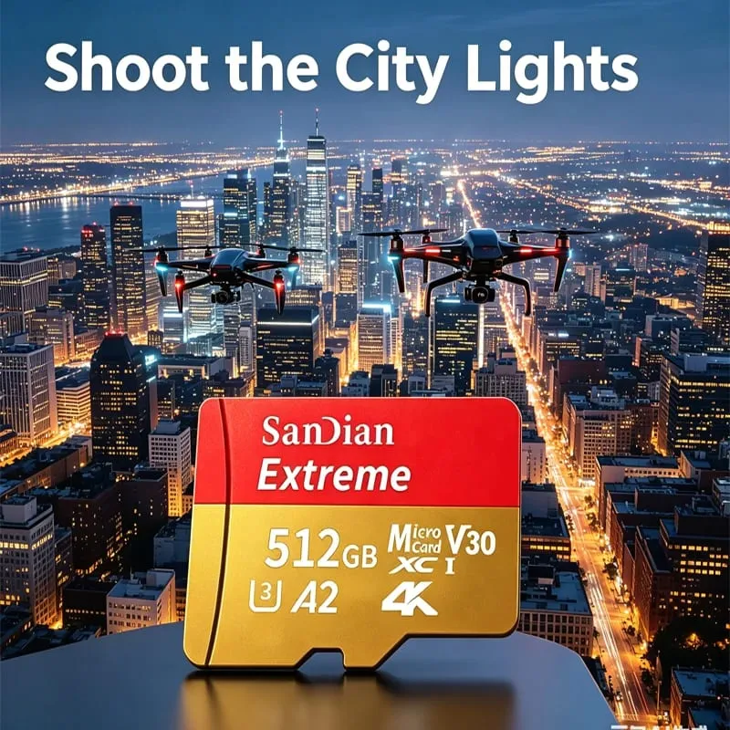 High-Speed ​​Storge SD Card 128GB Original Micro TF Card 512GB Class 10 High Speed ​​Transfer for Camera/PC/Thone