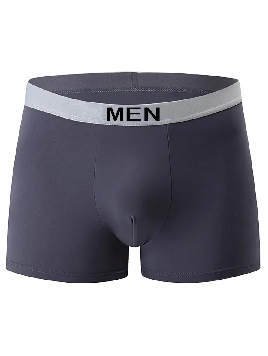 7-piece Set of Four Season Men's Solid Color Long Casual Underwear, Fashionable Sports Underwear, Plus Size Flat Corner Pants — image 5