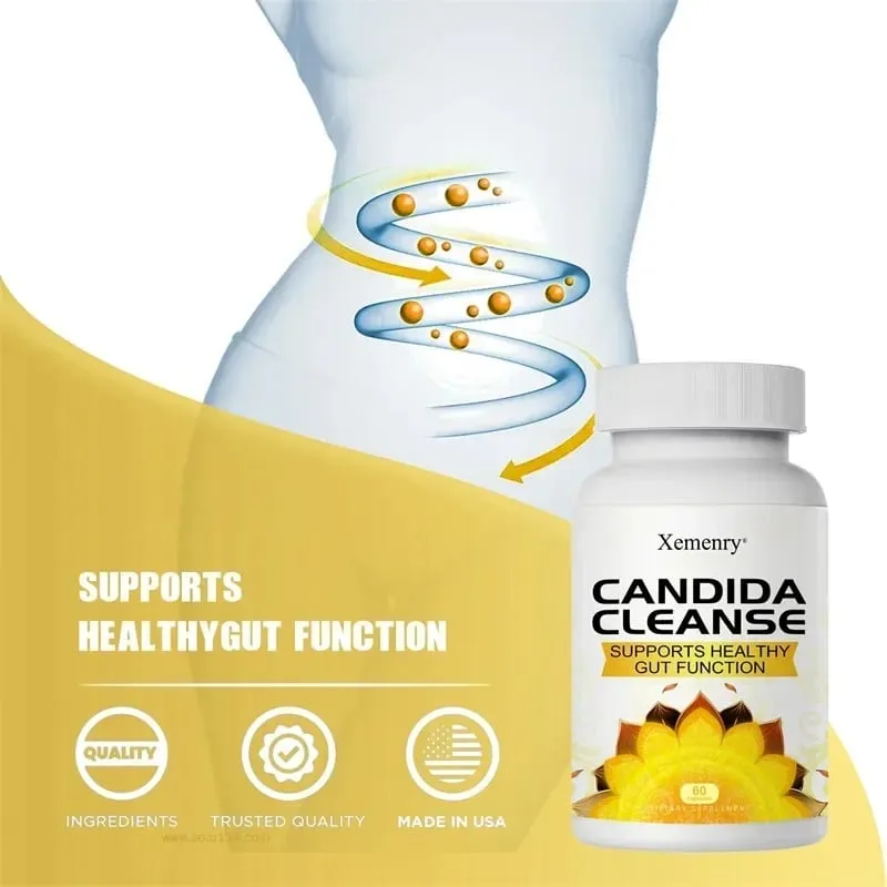 Candida Cleanse - Promotes Intestinal Cleansing and Detoxification Improves Digestion and Relieves Constipation and Bloating