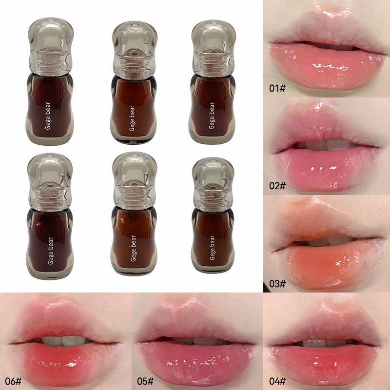 Gege Bear Crystal Gloss Lip Tint — Autumn/Winter Hydrating Formula Mirror-Gloss Finish Youthful Plumping Effect — image 3