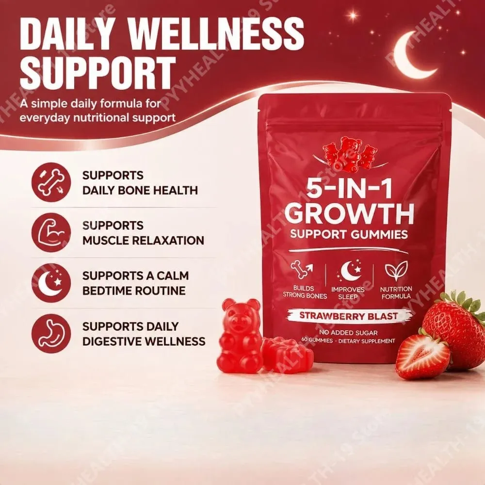 Nutrition Gummies with Vitamin K2 D3 Calcium & Magnesium for Bone Health & Relaxation Sleep Wellness Support Adults 60 Gummies