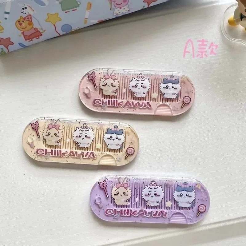 جديد yiji الكرتون للطي مشط صغير محمول جيب ماكياج USAGI う さ ぎ ハ チ ワ レ Hachiware مشط صغير لطيف الانفجارات مشط هدية — image 4