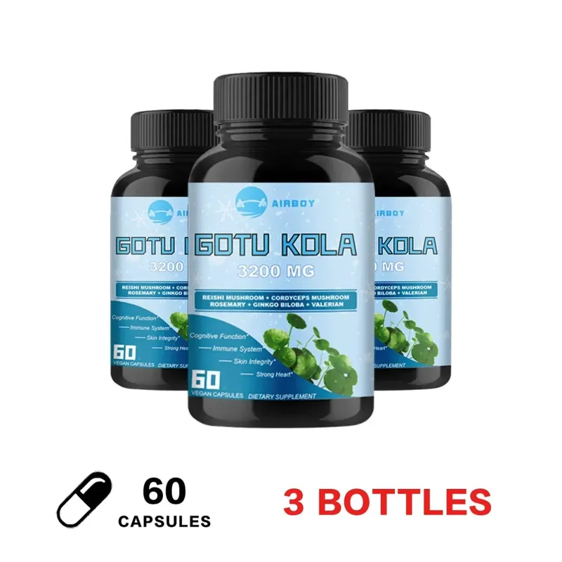 Gotu Kola Capsules - Brain Cognition Immune System Skin Energy & Circulation Supplement - Non-GMO & Gluten FreeSupplements — image 11