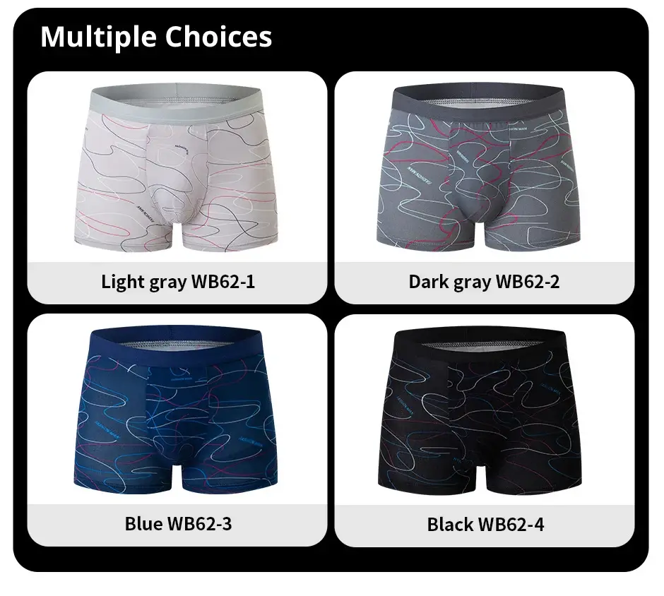8-piece Set Of Men's Underwear Mixed With Youth Quick Drying Sporty Comfortable Plus Size Casual Flat Corner Pants Trendy — image 4