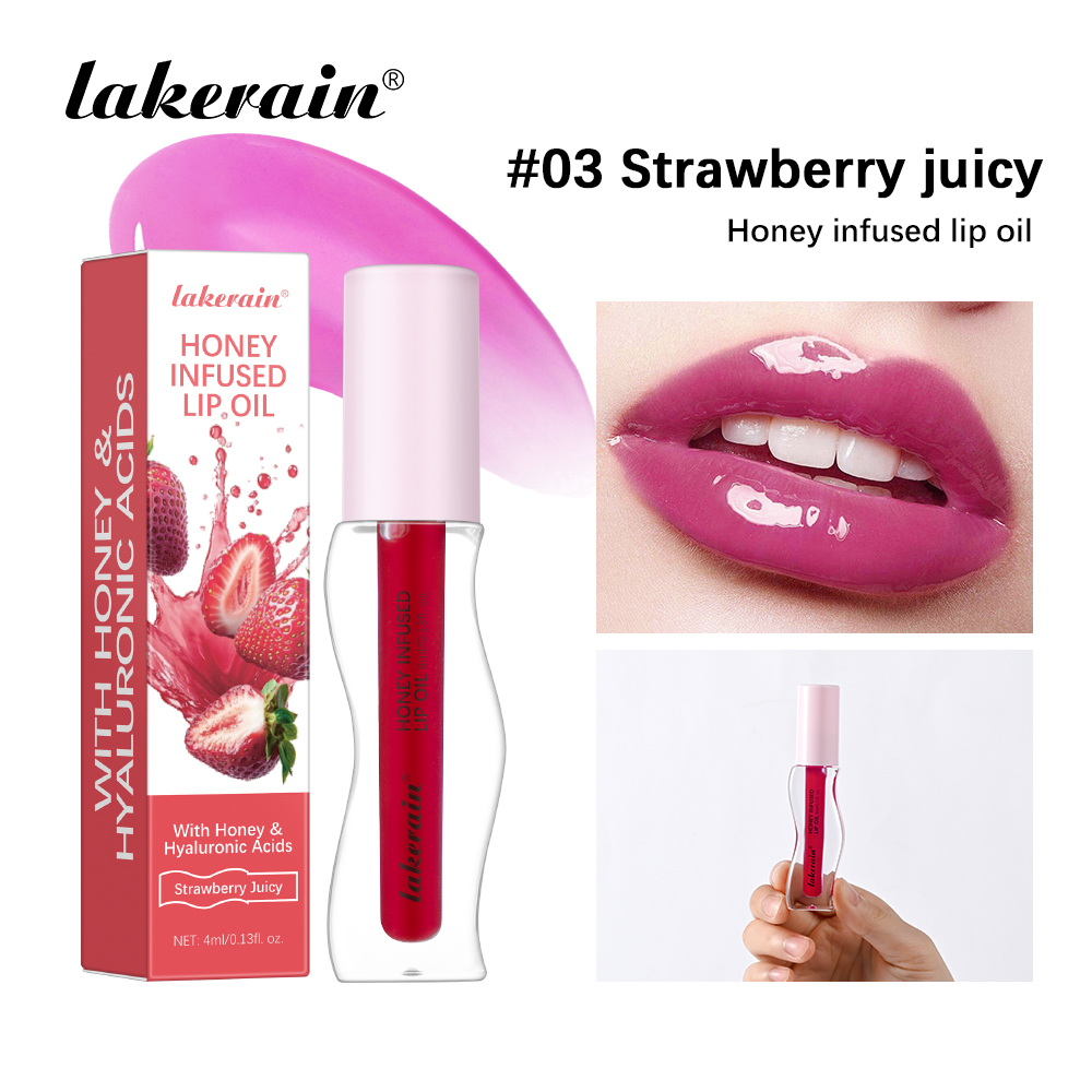 Crystal Fruit Honey Essence Lip Oil Sexy Plump Lip Jelly Strawberry Tinted Lip Liquid Waterproof Moisturize Oil Lipgloss Makeup — image 8
