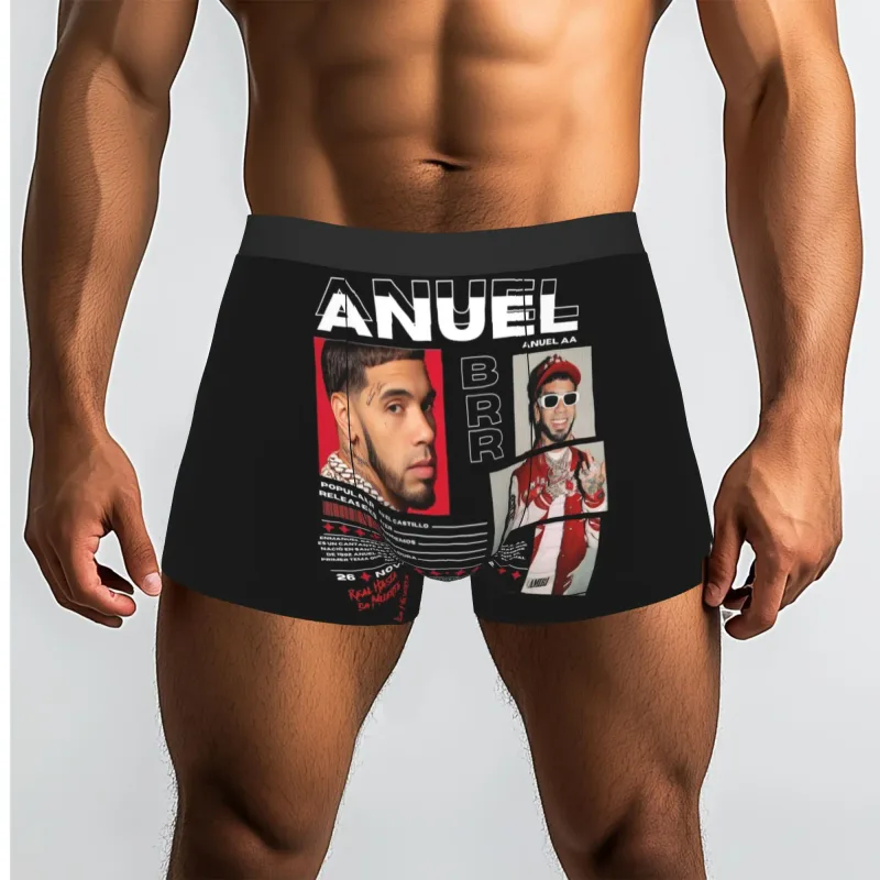 Erkek Komik A-Anuel AA İç Boxer Külot Streç Şort Külot Külot