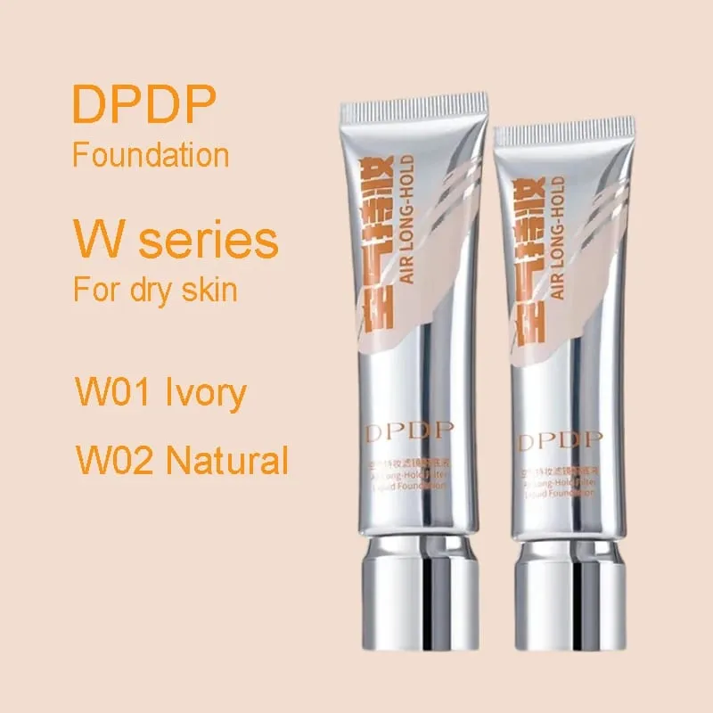 30ml DPDP Long-wear Liquid Foundation + F4 Dual-ended Foundation Brush Makeup Set Long Lasting Coverage Base Cosmetic Applicator