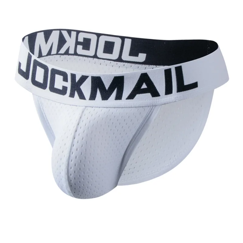 Jockmail Mans Underwear Gay Brief Nylon Mesh Sexy Low Waist Ropa Interior Hombre Letter Embroidery Sissy Panties Male Lingerie — image 52