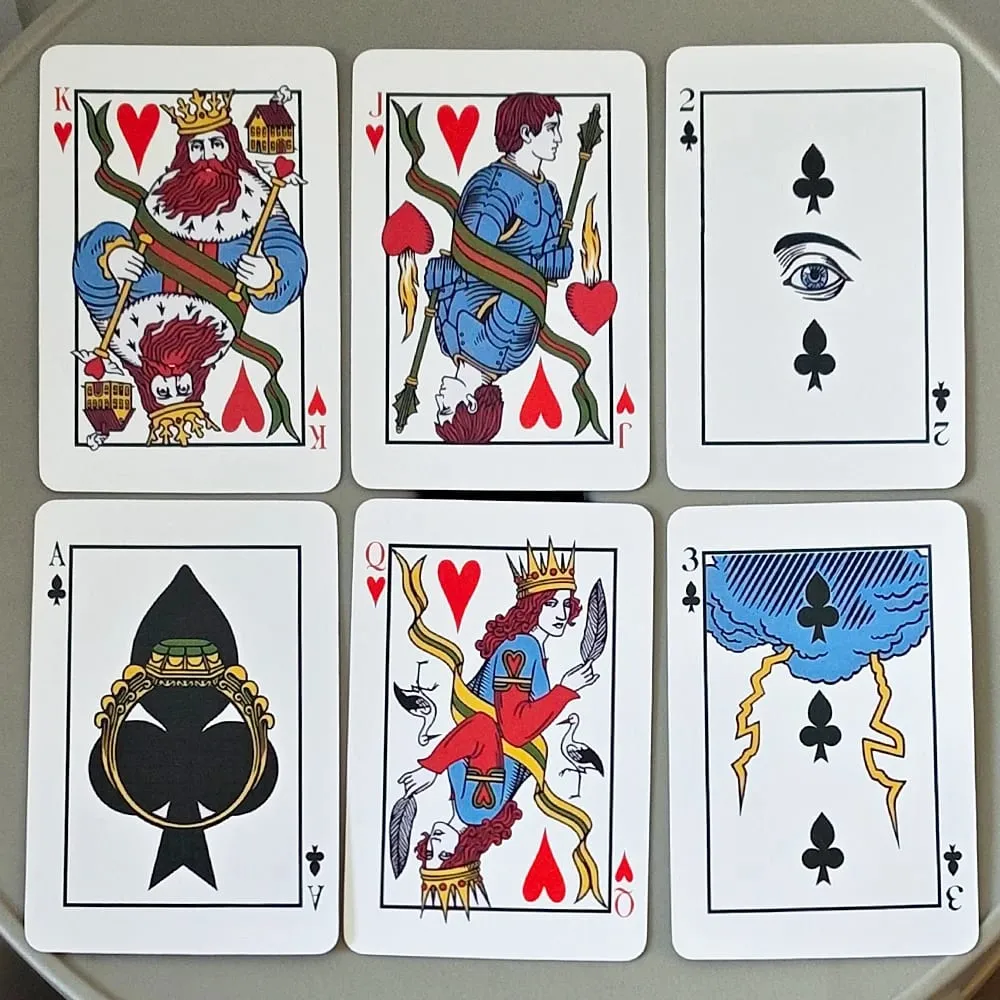 9*6cm The Playing Card Deck Vintage Art Mga Fortune Telling at Divination Cards 54 Pcs Full Set Poker Deck Double-embossed — image 2