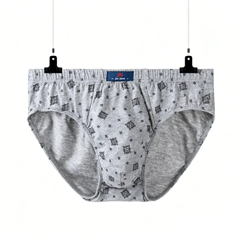 5 Pieces/lot Men's 100% Cotton Breathable Briefs Plus Size Men Underwear Breathable Comfortable Men Underpant Lingerie Panties