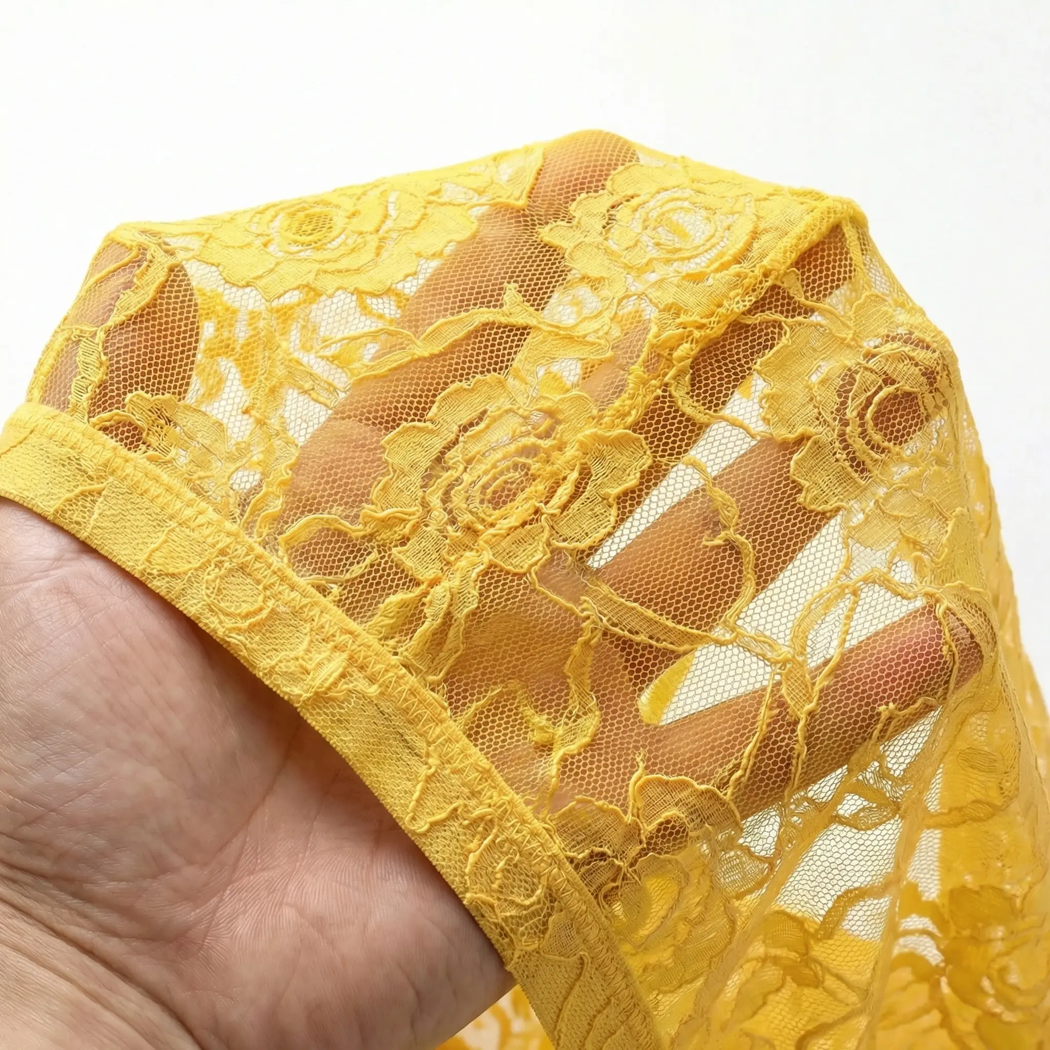 1Pc Men's Fashion New Design Sexy Lace Embroidery, High Elasticity Transparent Lace Flat Corner Underwear, Sexy, Ice Silk — image 14