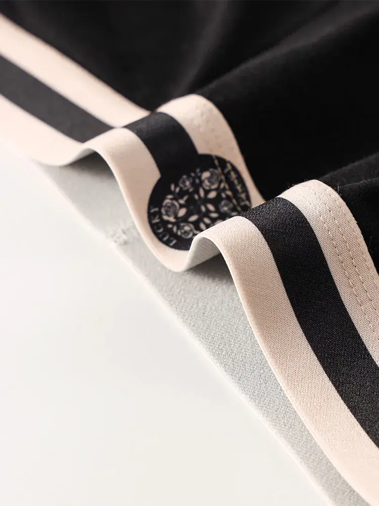 3PCS Men's Underwear Cotton Comfortable Breathable Round Label Print Simple Fashion Men's Boxer Briefs Underwear Combination