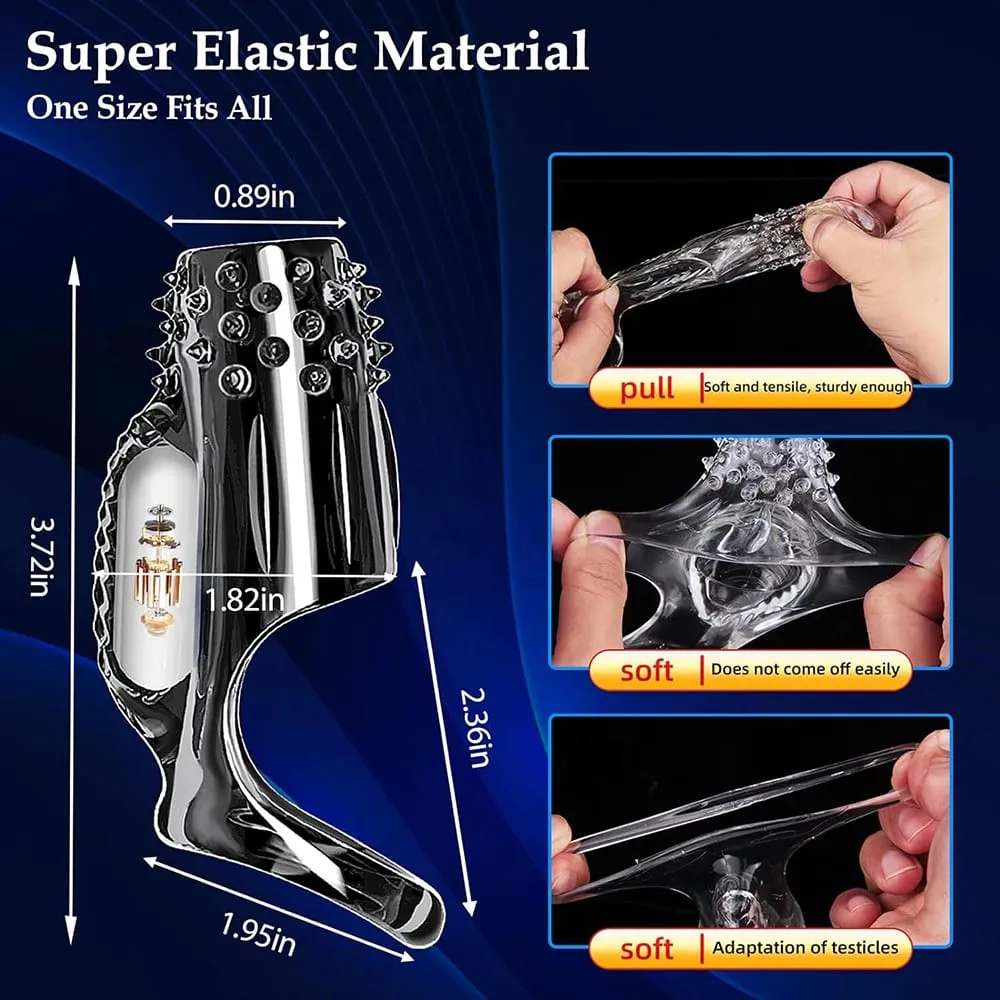 Penis Sleeve Extensions Condom Male Enlargement Delay Vibrators Clits Massager Cock Ring Vibrating Penis Cover Sex Toys For Men — image 3