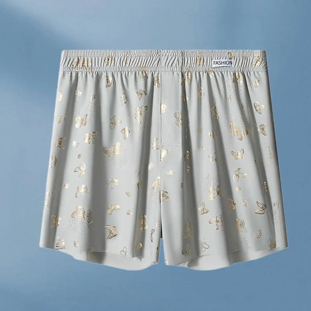 Pantalones Aro personalizados con estampado de mariposas para hombre, ropa interior informal holgada y transpirable, calzoncillos tipo bóxer de moda, 4 piezas — image 8