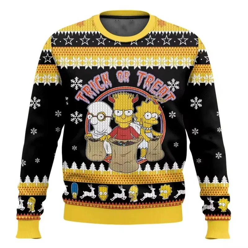 outono e inverno de volta ao futures suéteres feios de Natal, camisas de anime de desenho animato per homens e mulheres, roupas