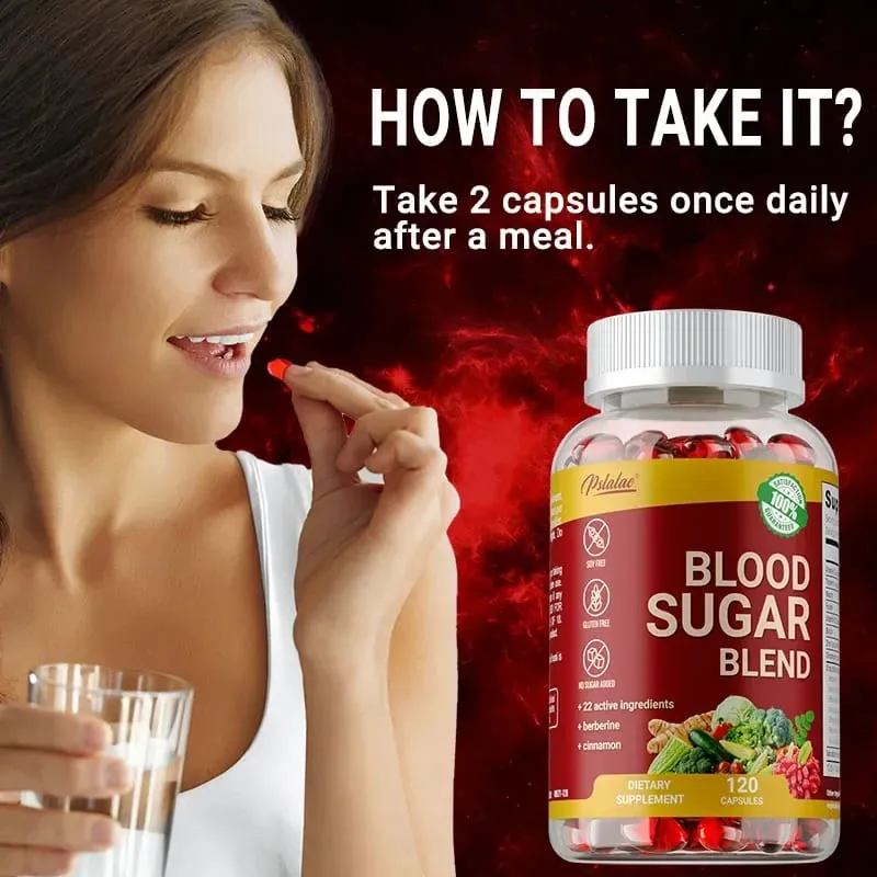 Blood Sugar Blend Capsules - Balanced Blood Sugar Metabolism Improves Hypoglycemia Increases Energy Improves Vitality — image 5