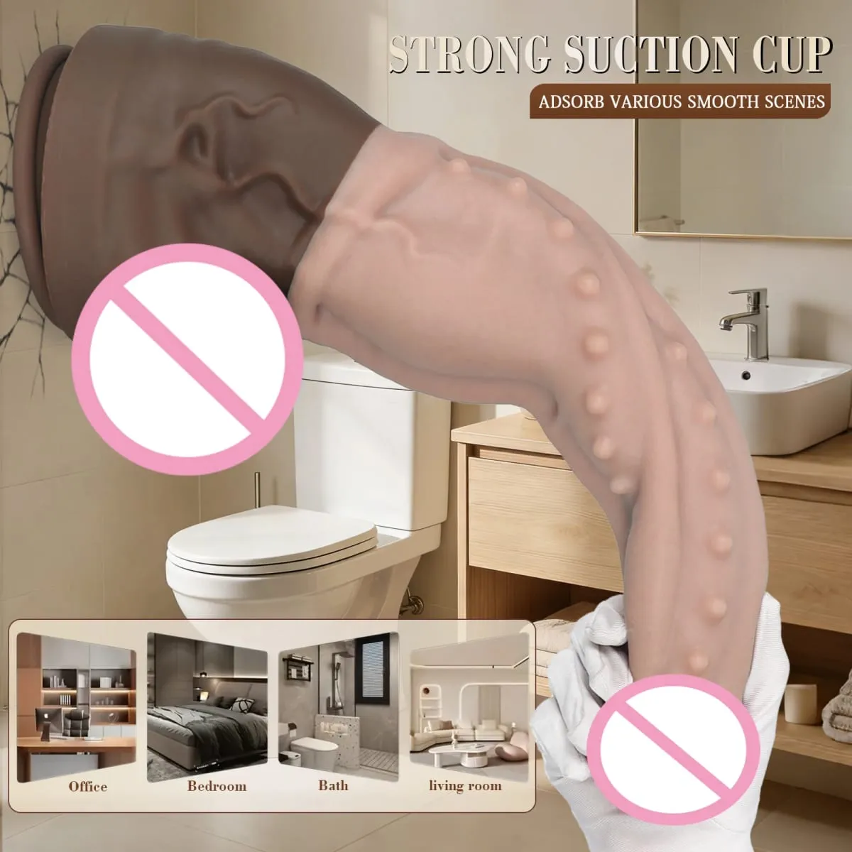 Consolador grande de silicona de doble capa para hombre y mujer, pene falso largo realista, tapón Anal, Juguetes sexuales para adultos, masajeador Anal y vaginal, novedad, 18