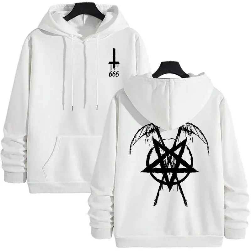 2025 Trendy Mens Hooded Sweatshirts Satan Pentagram Print Autumn Winter Casual Sportswear Urban Fashion Hoodies Male Top Outwear — image 16