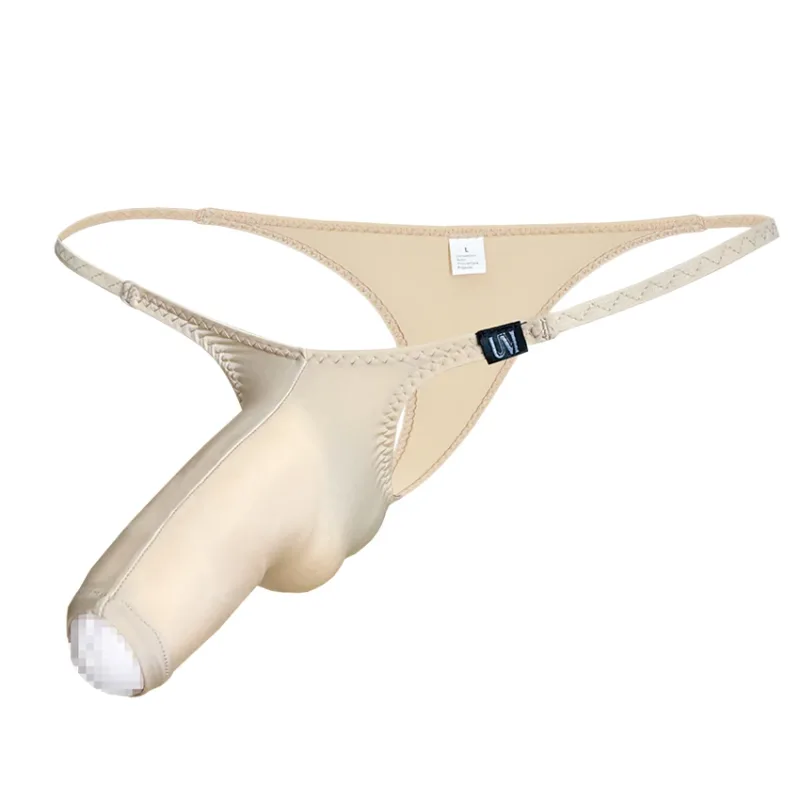 Sissy Sexy Mens Long Sleeve Open Crotch Bikini Soft Stretch Separated Pouch Breathable Sleep Loungewear Underwear — image 6