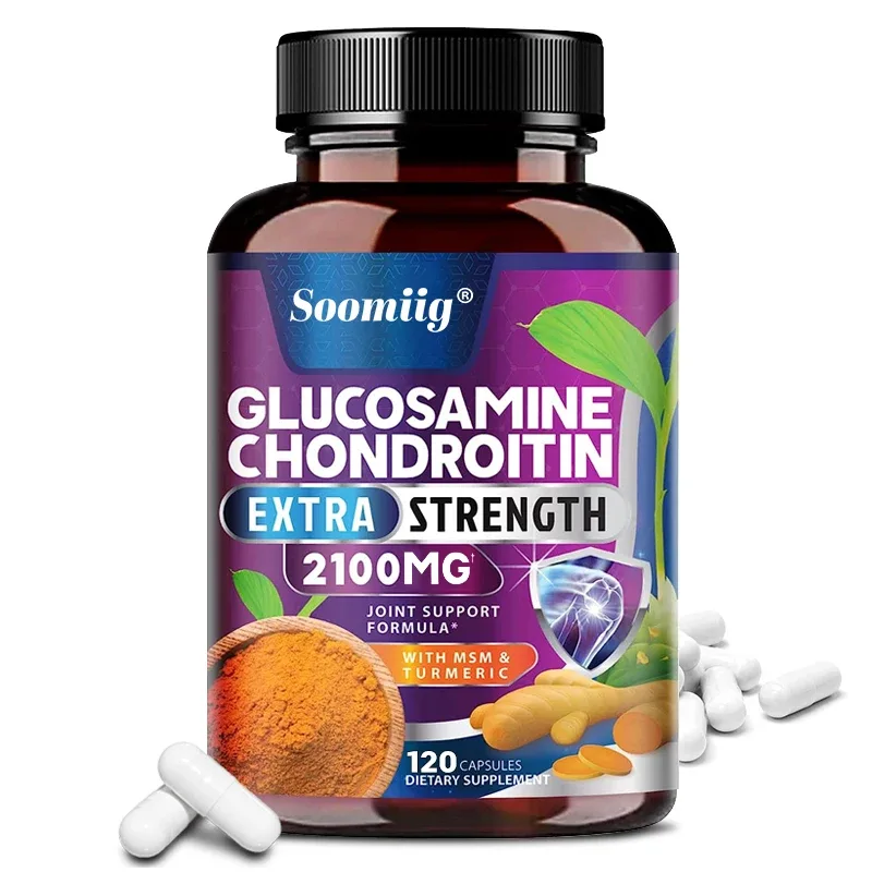 Glucosamine Chondroitin Turmeric MSM - Triple Strength Helps with Joint Mobility Joint Support Supplement Immune Health