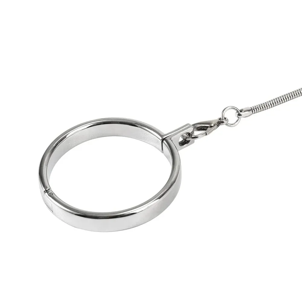 Male Ball Scrotum Stretcher metal penis lock cock Ring chain SM bondage restraint Delay ejaculation BDSM Sex Toy for man