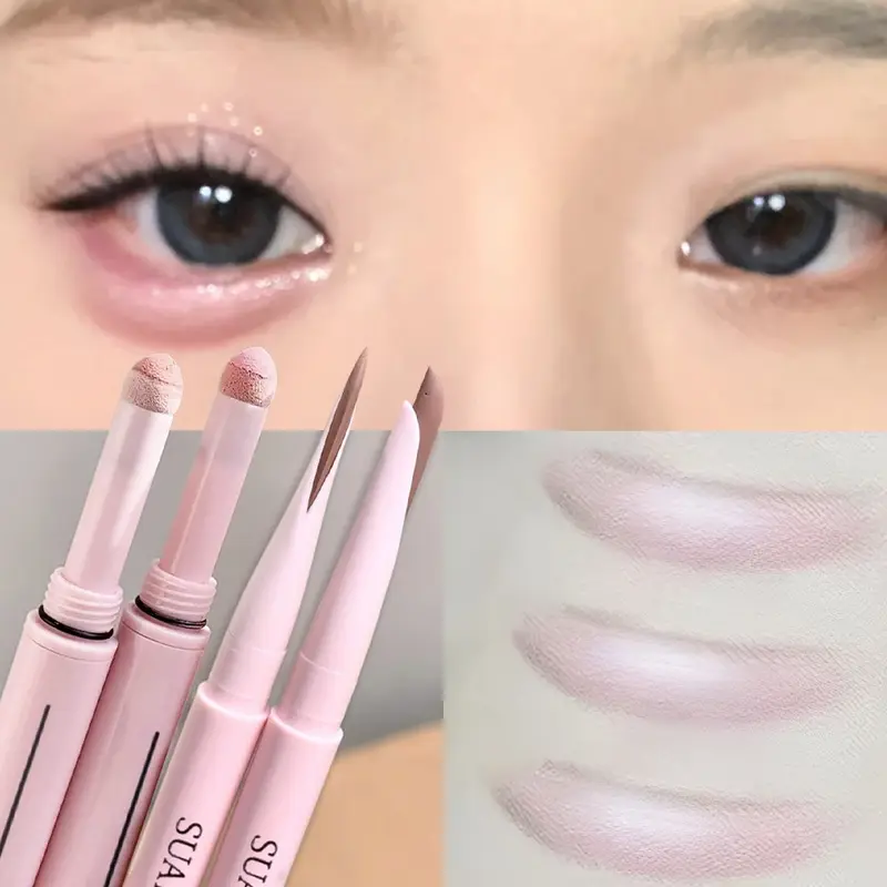 Dual End Glitter Matte Aegyosal Pen Brightening Highlight & Shadow Stick szemsmink fekvő selyemhernyó szemceruza gél ceruza 애교살 펜 — image 2