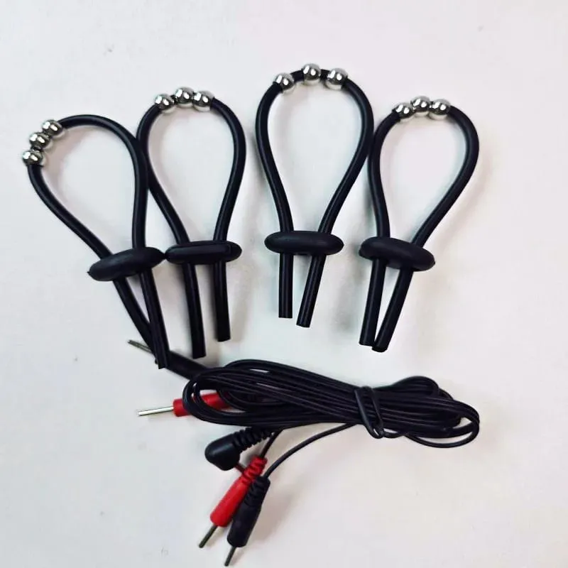 Male Electro Shock Penis Ring Electric Stimulation Massage Cock Ring Delay Time Ring Medical Themed Toys Sex Product Accessories