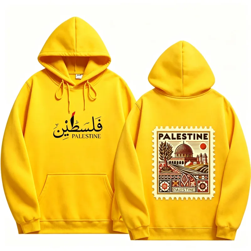 Unisex Otoño Invierno Vintage Casual pulóver sudaderas Palestina Sudadera con capucha moda Harajuku estética Retro sudaderas con capucha gráficas Tops